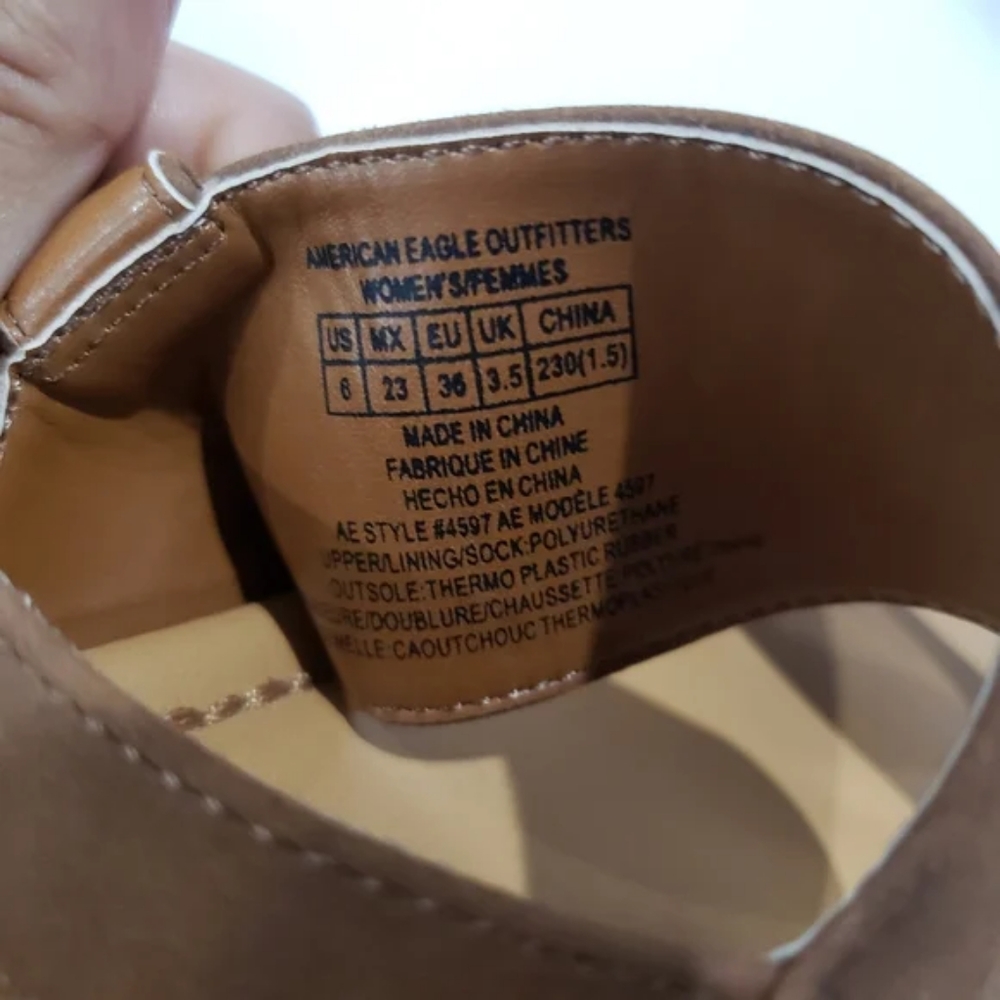 American Eagle Outfitters Double Strap Wedge Cork Espadrilles Platforms Size 6 - Picture 8 of 10